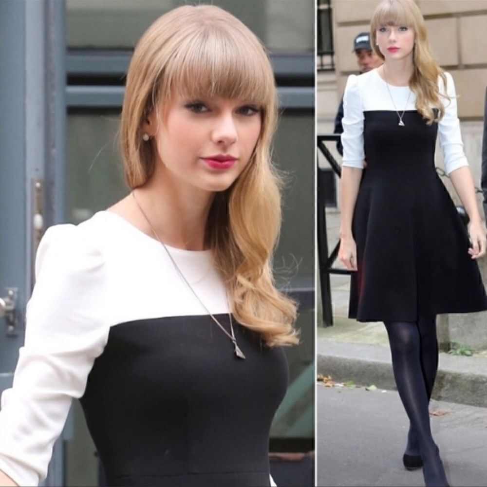 KATE Spade olsen colorblock fit & flare dress gray white Size: 6